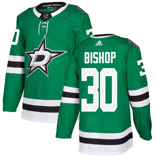 Adidas Men Dallas Stars #30 Ben Bishop Green Home Authentic Stitched NHL Jersey